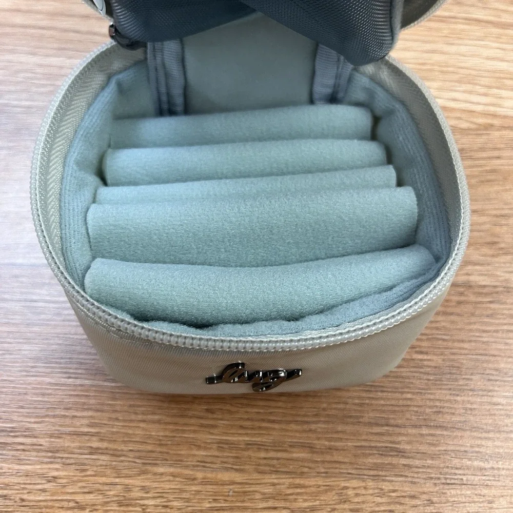 Lug Mini Swizzle Jewelry Case in Metallic‎ Champagne  NEW
